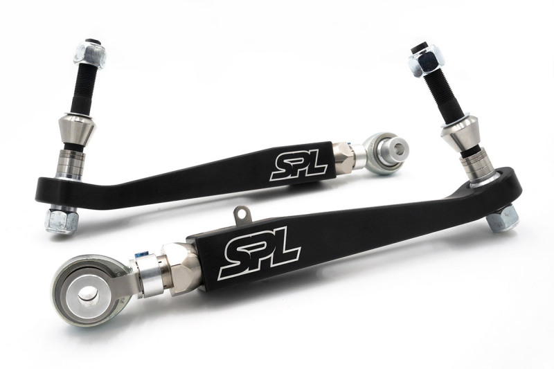 BMW M4 Lower Control Arms - Front - SPL Parts - Adjustable, Electroless Nickel Plated, Titanium Hardware - Blue - `22-`27